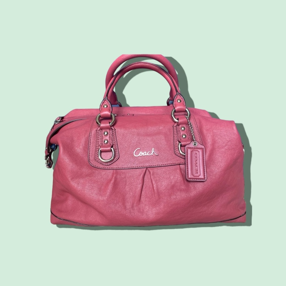 EUC Coach Ashley Convertible Crossbody Leather Satchel Bag In Ginger Beet